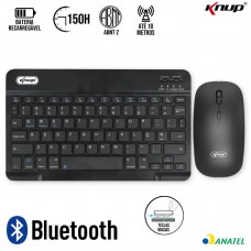 Kit Teclado + Mouse sem Fio KP-TE127 Knup - Preto